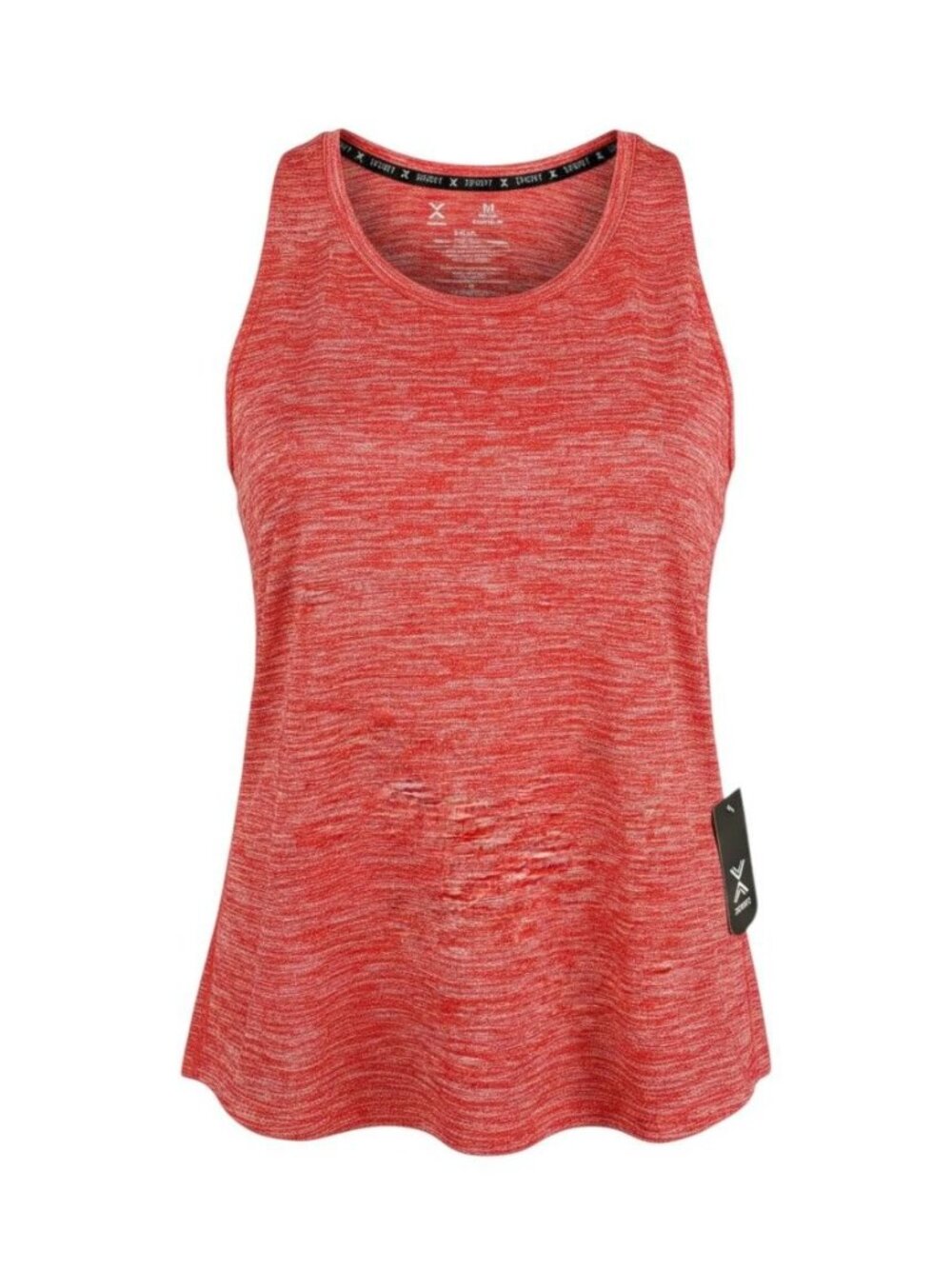Xersion Womens Red Heathered Muscle Tank Top M NWT